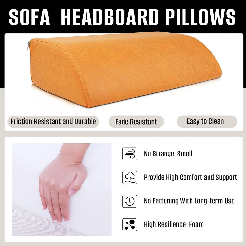 2PCS Sofa Couch Back Cushions, Backrest Support Pillow for Elderly, Extra Large Thick Lumbar Support Pillow for Home (6x24x16 in…