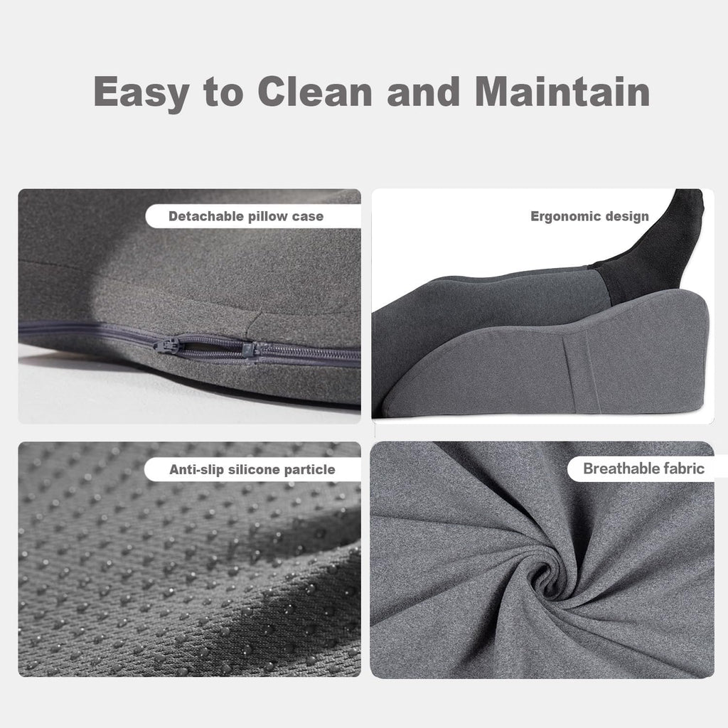 itcozy Leg Elevation Pillow with Soft Memory Foam, Wedge Pillow for Reading, Rest, Surgery, Relieves Back, Swelling, Hip, Knee Pain and…
