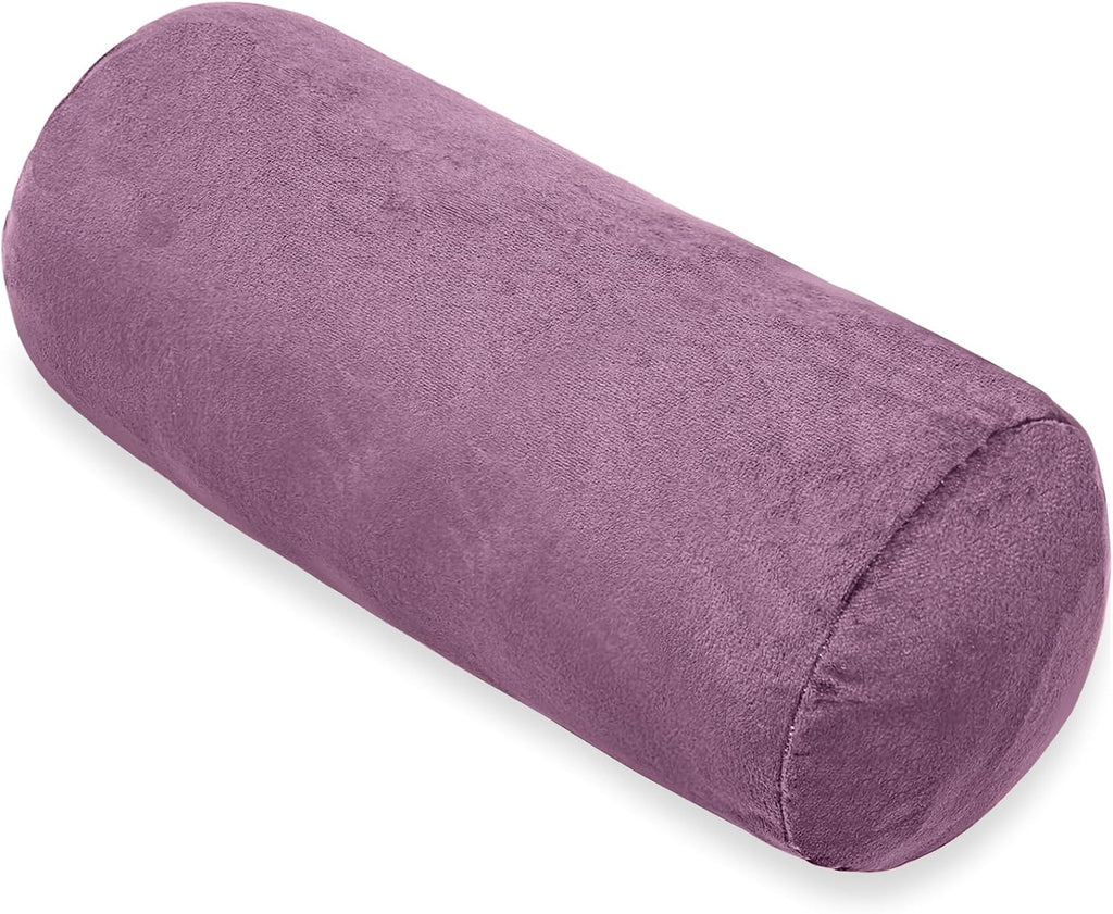 1 MIDDLE ONE Bolster Pillow with Removable Velvet Cover, Round Cylinder Neck Roll Pillow for Head, Back, Leg Support, Decorative Bed and…