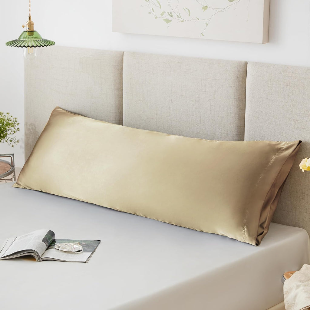 Lovescabin Love's cabin Satin Body Pillowcase 20x54, Cooling Pillow Cover for Hair and Skin, Silky Smooth with Envelope Closure, Similar to…