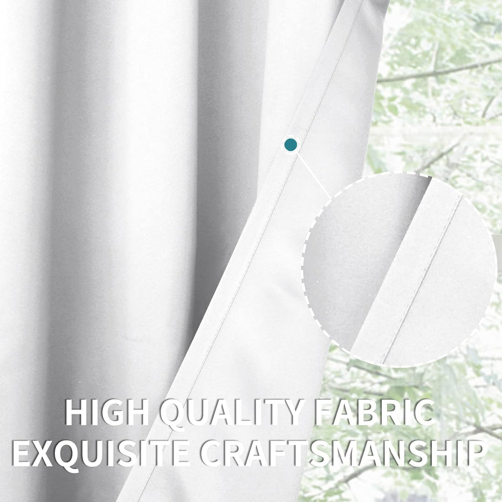 BGment Room Darkening Curtains 45 Inches Long - Grommet Thermal Insulated Drapes Window Treatment Curtains for Bedroom, 2 Panels, 52 x 45 I…