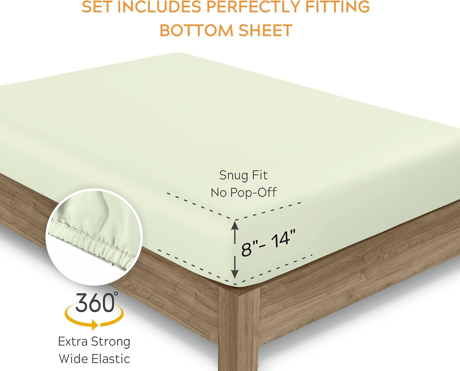 SleepMantra Sleep Mantra 100% Organic Cotton Queen Bed Sheet Set - Soft & Cooling Percale Weave - 4 Piece Bedding Set with Deep Pocket - GO…