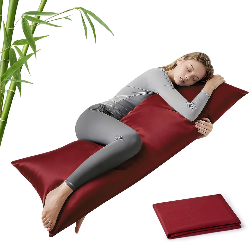 MR&HM Cooling Body Pillow Case 20"x54", Body Pillow Cover for Hot Sleepers, Breathable & Moisture Wicking, Soft Envelope Long Pillowca…
