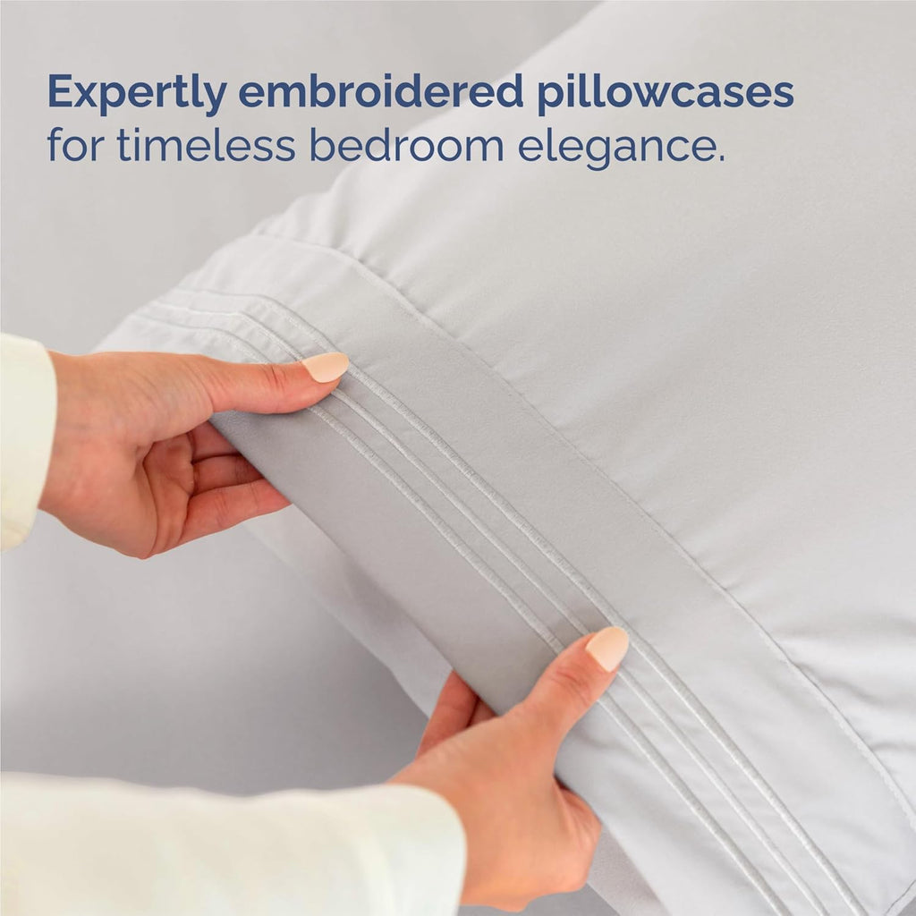 Split King Size 5 Piece Sheet Set - Comfy Breathable & Cooling Sheets - Hotel Luxury Bed Sheets for Women & Men - Deep Pockets, Easy-Fit…