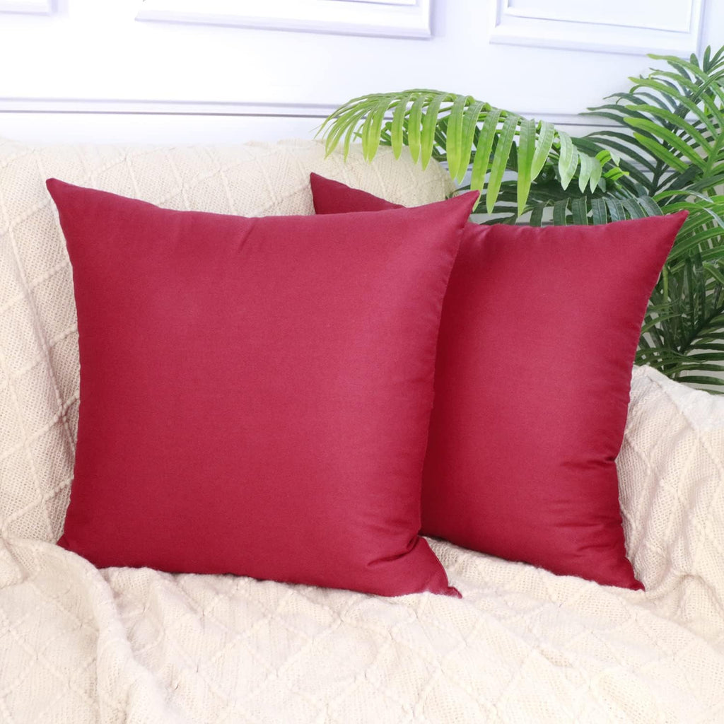 Thmyo 4-Pack 100% Cotton Comfortable Solid Decorative Throw Pillow Case, Square Cushion Cover Pillowcase Sublimation Blank Pillow Covers DI…