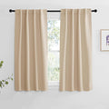 Nicetown Window Treatment Curtains Room Darkening Drapes - (Biscotti Beige Color) 34 Width X 48 Drop Each Panel, 2 Panels Set, Curtains and…