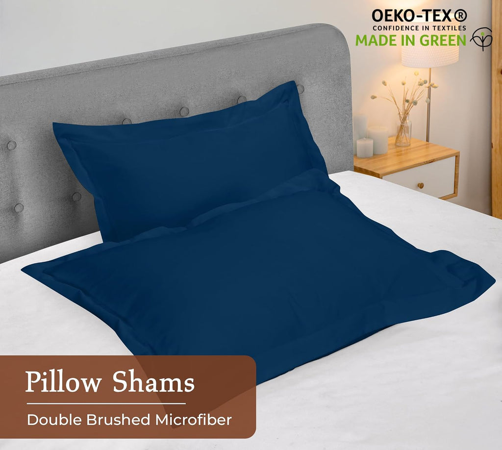 Royalelinens Royale Linens Pillow Shams 2 Pack Queen Size 20x30 Inch - Brushed 1800 Microfiber - Bed Pillow Shams, Wrinkle Resistant Super…