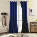 Rutterllow 100% Blackout Curtains 2 Panels, Full Shade 96 Inches Long Complete Drapes for Living Room, Thermal Insulated Bedroom Window Tre…