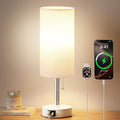 Dicoool Small Bedside Table lamp for Bedroom - 3 Color Modes, Desk Lamp with USB-C and USB-A Charging Ports, Pull Chain, Nightstand Light…