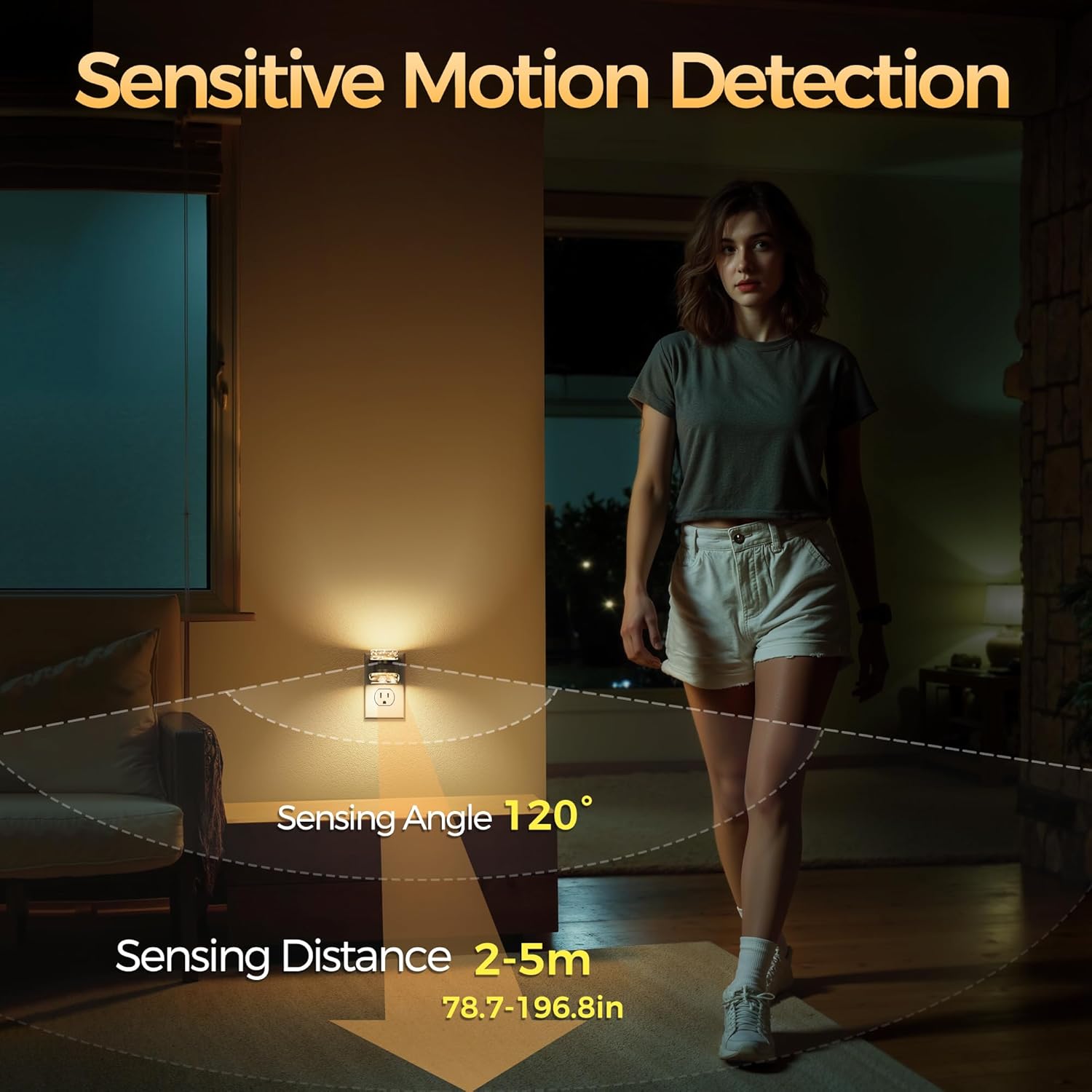 Briignite Motion Sensor Night Light Modern Bubble Night Lights Plug into Wall 5CCT Dimmable Nightlights, Dusk to Dawn Sensor Nightlight…