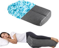 MINUPWELL 6.5" Knee Pillow for Side Sleepers - 100% Shredded Memory Foam Leg Pillow for Side Sleeping - Between Leg & Under Hip Pillow…