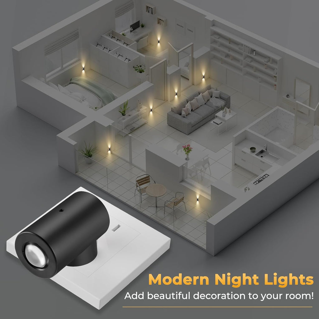 TSEXES LED Night Lights Plug into Wall, Dimmable Plug in Night Light, Dusk to Dawn, 0-200LM Bright Nightlight Auto-On/Off, 2700K Night…