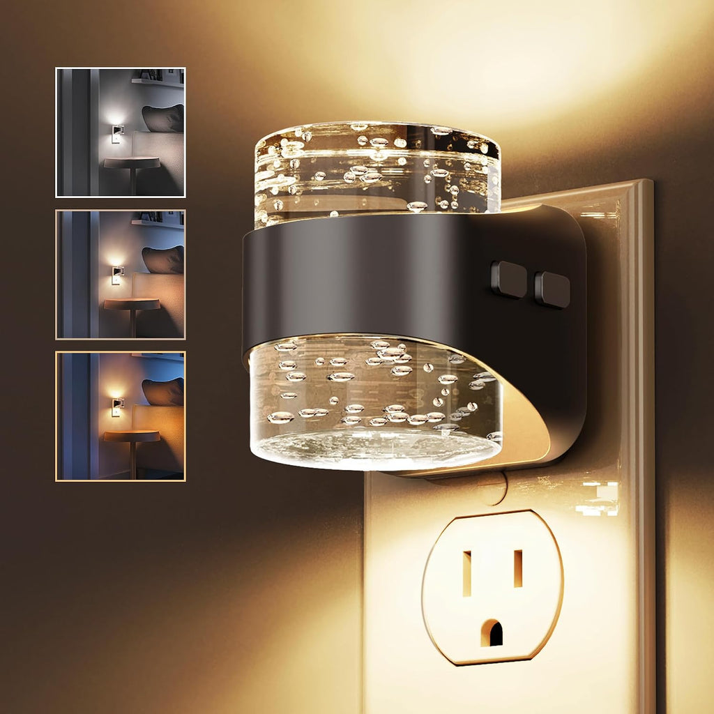 Llohasled L LOHAS LED Night Light, Bubble Night Lights Plug into Wall, 3000K/4000k/5000K Adjustable Color Temperature Night Light, Dimmable…