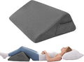 Bedluxe Knee Wedge Pillow, Memory Foam Leg Pillow Knee Pillow for Back Sleeping, Wedge Pillows for Legs Post Surgery, Triangle Pillow for K…