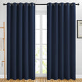 Nicetown Blackout Curtain Panels 84 - Window Treatment Energy Saving Thermal Insulated Solid Grommet Blackout Drapes for Living Room (Navy,…