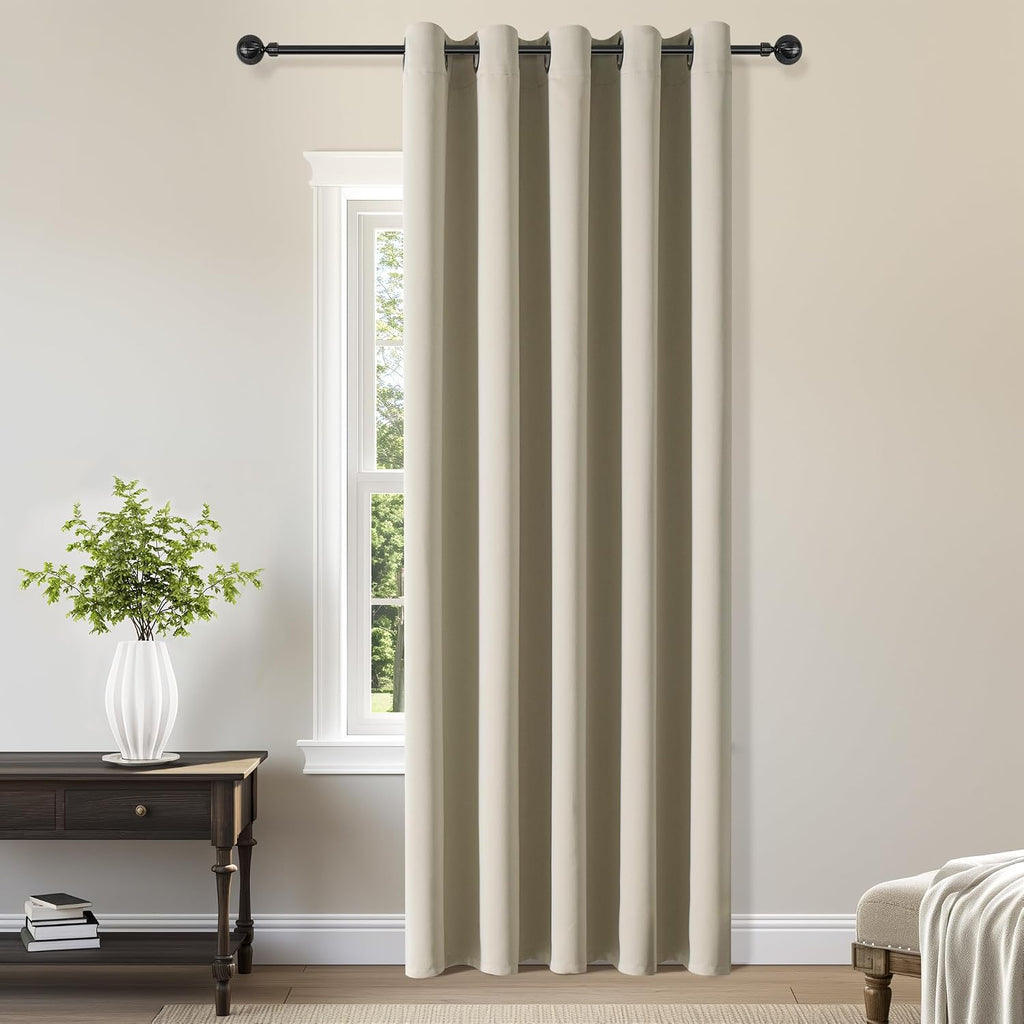 ChrisDowa Blackout Curtains 70 inches Wide for Bedroom - Extra Wide Grommet Thermal Insulated Room Darkening Curtains for Living Room (1 Pa…