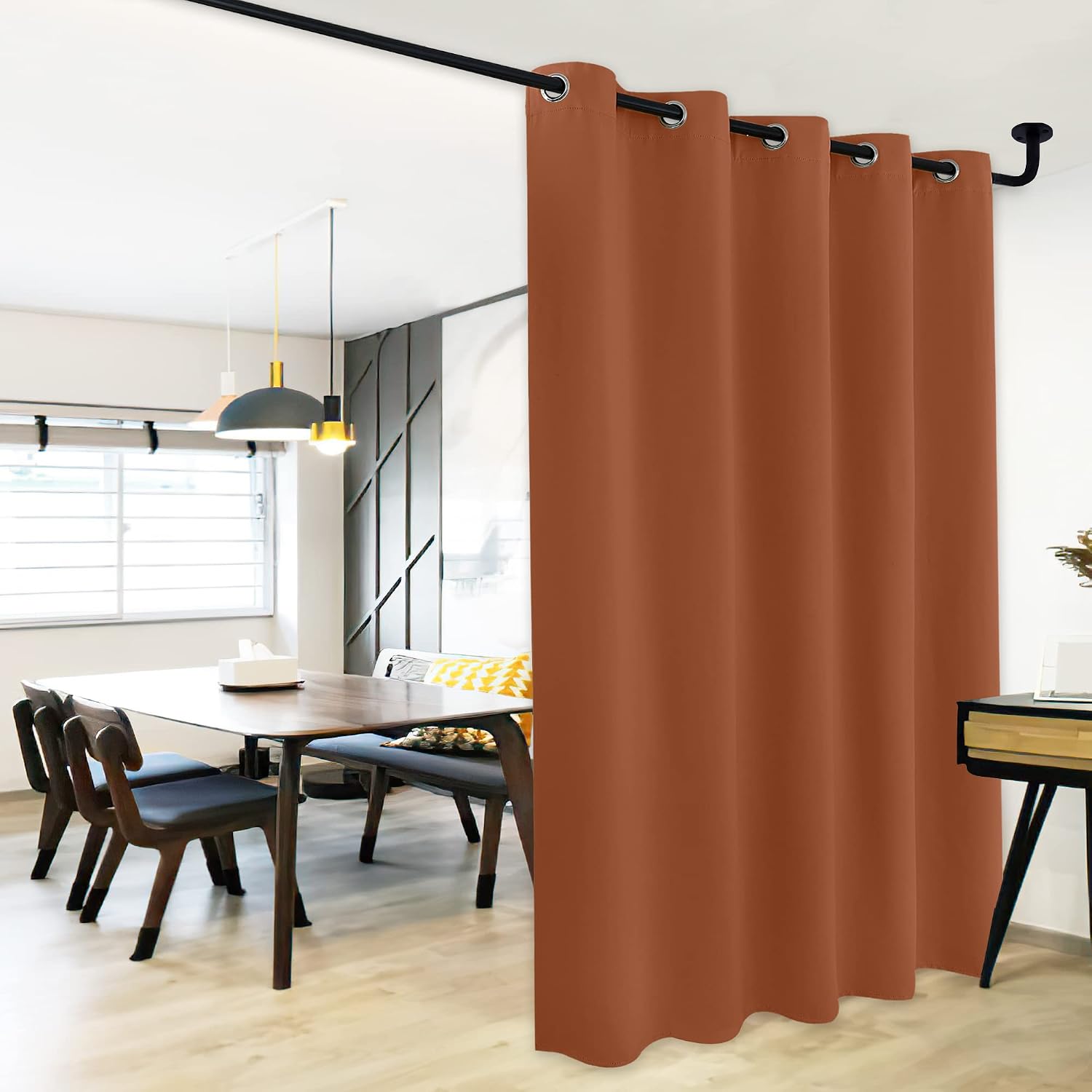 NICETOWN Burnt Orange Bedroom Blackout Curtain Panel, 1 Panel, 70 x 84 inch, Privacy Window Thermal Insulated Blackout Drape/Drapery for…