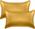 Elegantcomfort Elegant Comfort 2-Pack Cooling Viscose Satin Pillowcase Set with Hidden Zipper Closure, Silky Smooth for Hair and fabric…