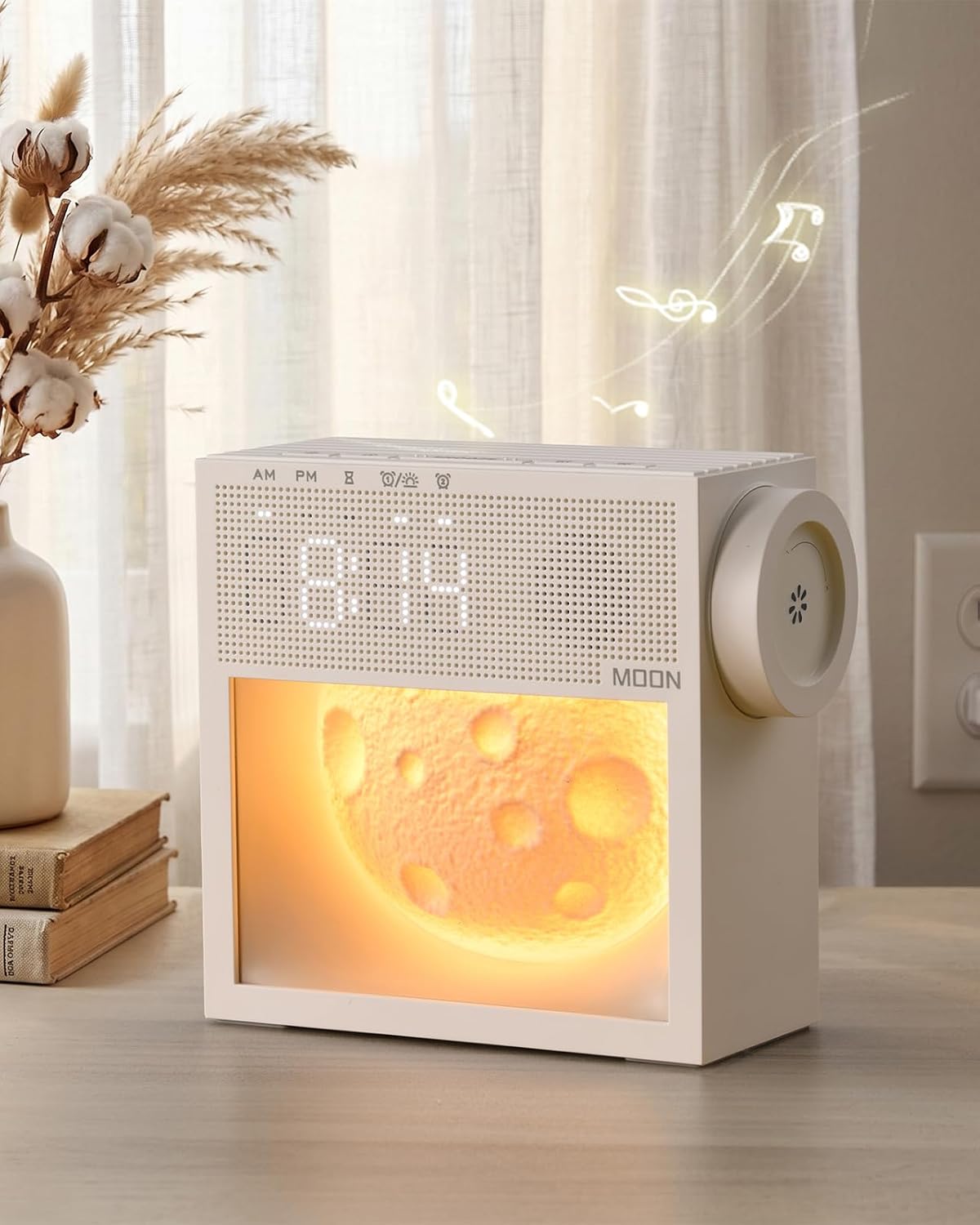 BokefoPersonalCare Sunrise Alarm Clock and White Noise Sound Machine with 20 Soothing Sounds Moonlight Night Light Dual Alarms Bedroom Deco…