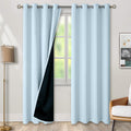 BGment Baby Blue 100% Blackout Curtains for Nursery Bedroom 84 Inch Length 2 Panels, Thermal Insulated Full Light Blocking Grommet Noise Ca…