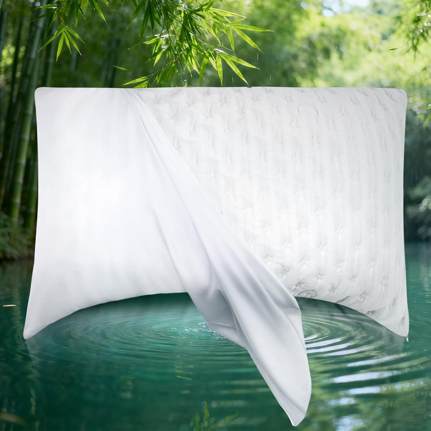 Kucey Cooling Side Sleeper Pillow Case, Curved Breathable Pillowcase for Hot Sleeper, Silky Soft Cool Pillow Cover for Hair and Skin, 1 Pac…
