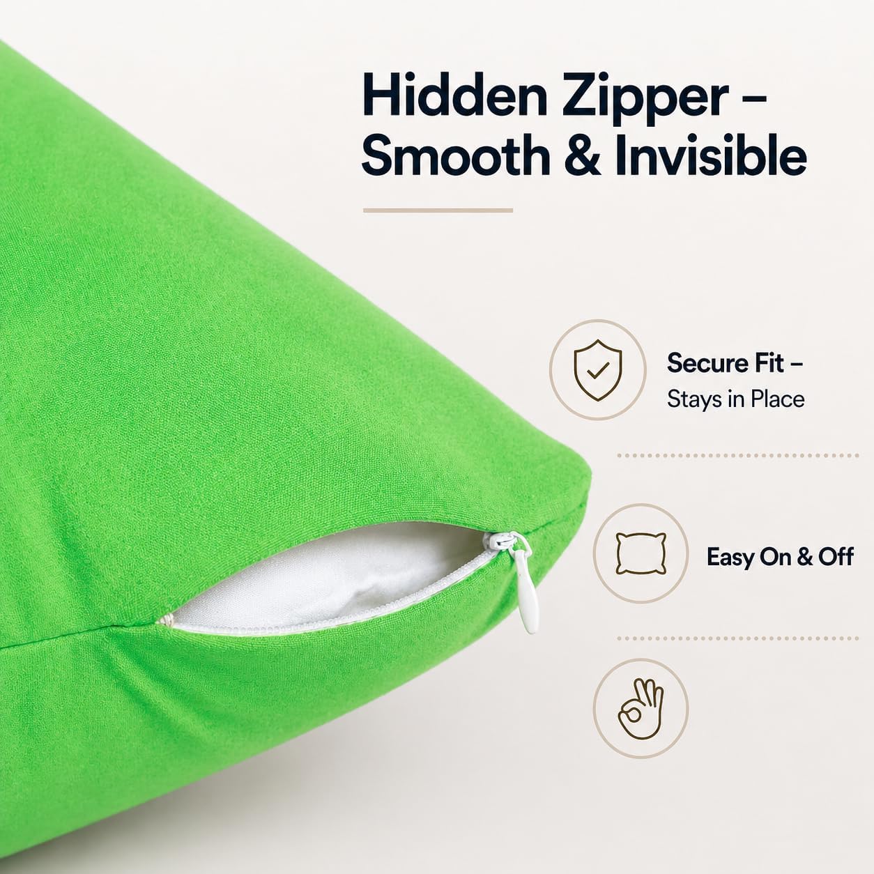 Evolive Ultra Soft Microfiber Body Pillow Cover/Pillowcases 21"x54" with Hidden Zipper Closure (21"x54" Body Pillow Cover, Classic Green)
