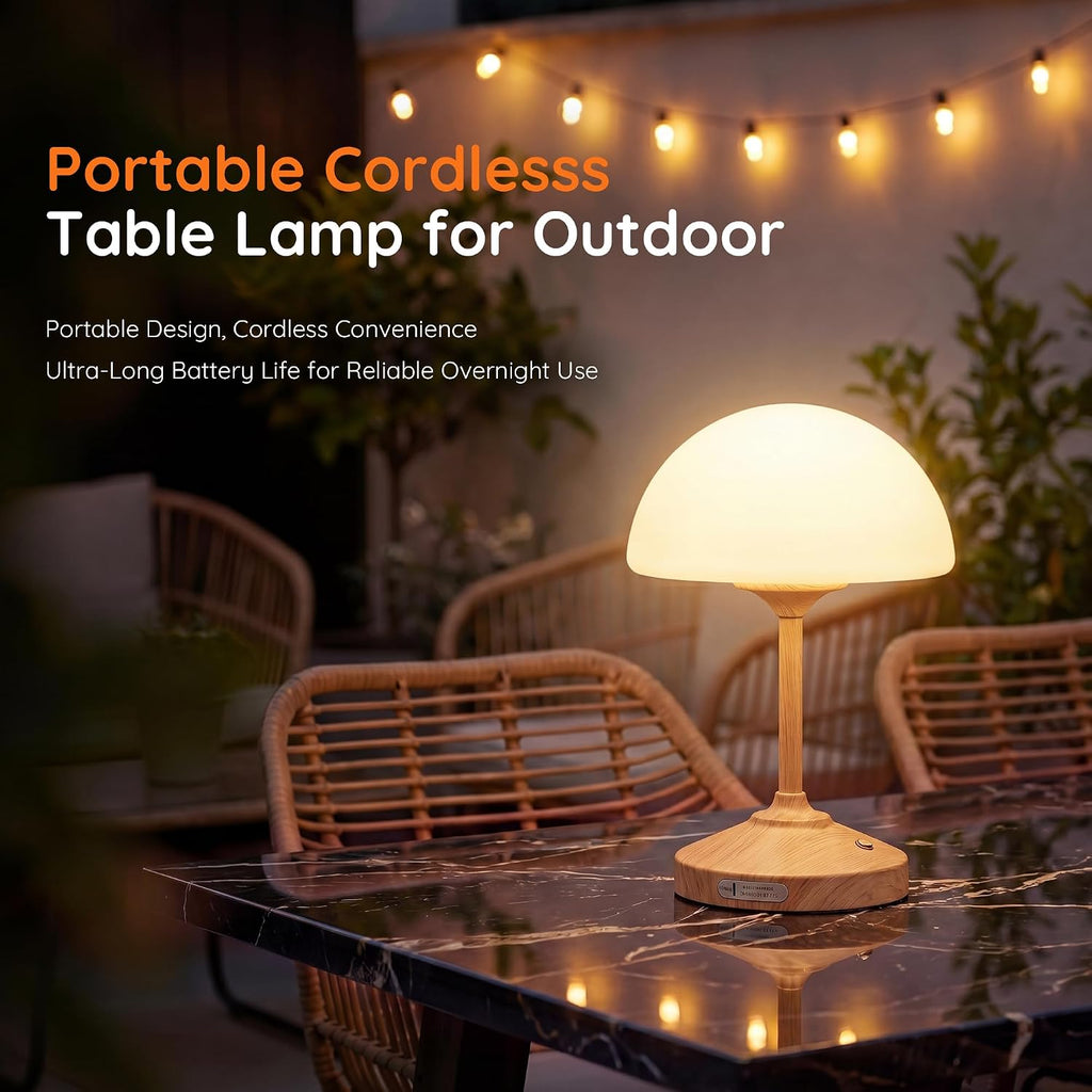 Dawnwake Table Lamp Cordless Lamp for Bedroom, Small Bedside Desk Table Lamp,5000mAh Rechargeble Battery Operated Dimmable Table…