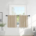 Ponydance PONY DANCE Thermal Insulated Small Window Curtains Short Drapes for Nursery Bathroom Kitchen Laundry RV Basement, 29 inch Wide by…