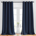 Nicetown Blackout Curtains and Drapes for Kitchen - Extra Long Room Darkening Thermal Insulated Solid Window Blackout Draperies (Navy, 1 Pa…
