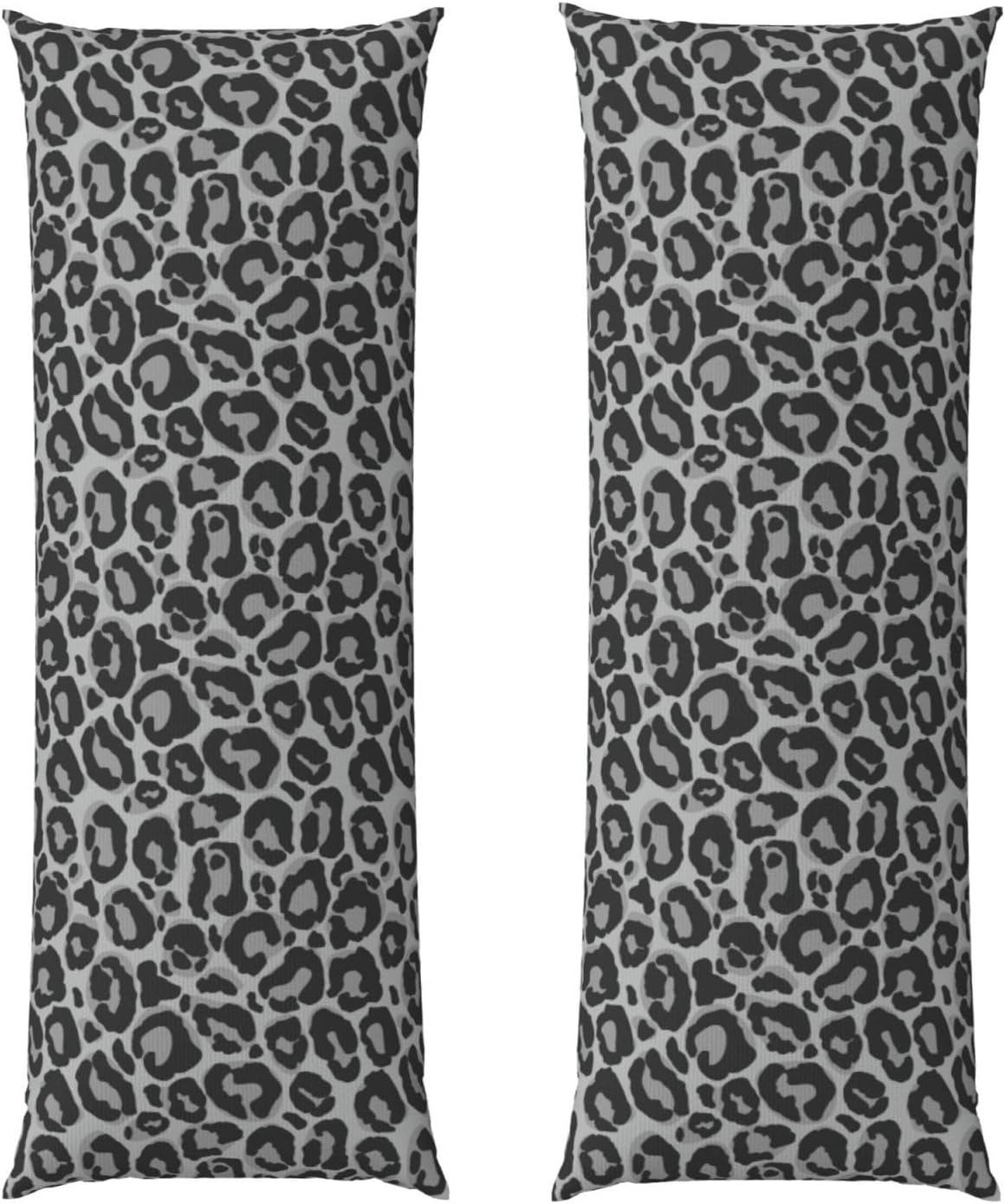 Sovvin Grey Leopard Print Body Pillow Cover Long Pillow Case with Zipper Decorative Soft Cushion Bedding Pillowcase for Couch Bedroo…