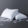 ELNIDO QUEEN Goose Feather Down Fiber Pillows King Size Set of 2, Luxury Hotel Collection Bed Pillows for Sleeping, Down Surrounded…