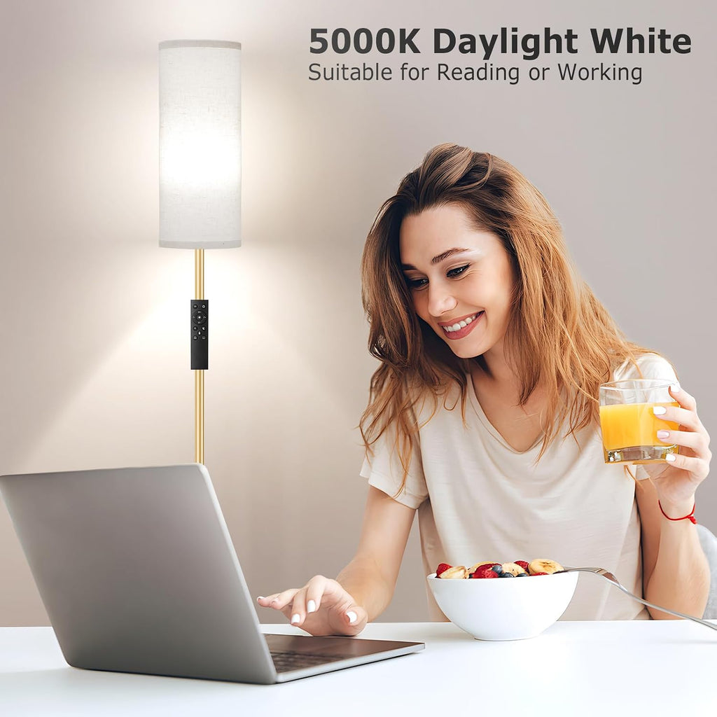 Ambimall 64'' Floor Lamps for Living Room with Remote Control and Stepless Dimmable Colors Temperature & Brightness, 9W Bulb…