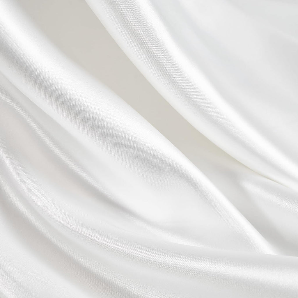 Golal Satin Sheets Full Size - 6 Pieces Luxury Silky Soft Bed Sheets, Wrinkle-Free White Satin Silk Sheet Set with 1 Deep Pocket Fitted She…