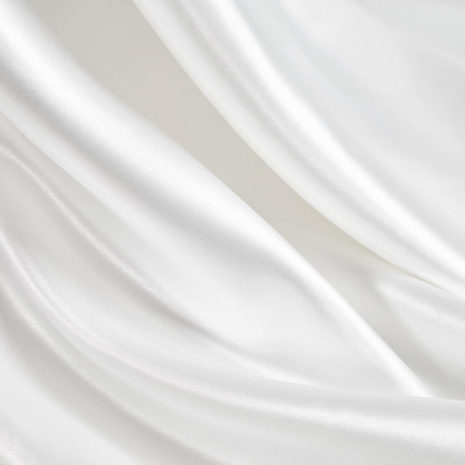 Golal Satin Sheets Full Size - 4 Pieces Luxury Silky Soft Bed Sheets, Wrinkle-Free White Satin Silk Sheet Set with 1 Deep Pocket Fitted She…