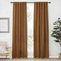 Nicetown Living Room Darkening Curtains - (Gold Brown Color) W42 x L70, Set of 2, Home Decor Room Darkening Thermal Insulated Drapery Panel…