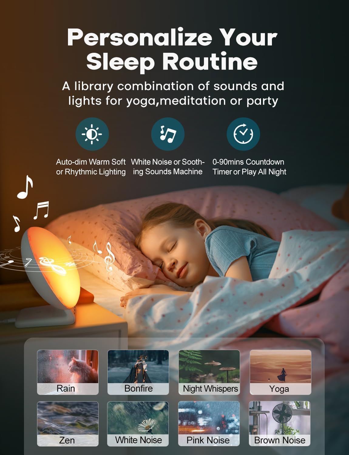 Dekala Smart Sunrise Alarm Clock with Wireless Charging for iPhone 14 13 12 Apple Watch AirPods Samsung, White Noise Sleep Sounds…