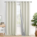 Xwzo 100% Blackout Window Curtains - Thermal Insulated & Completely Room Darkening Black Liner Window Treatment with Tiebacks for Bedroom/L…