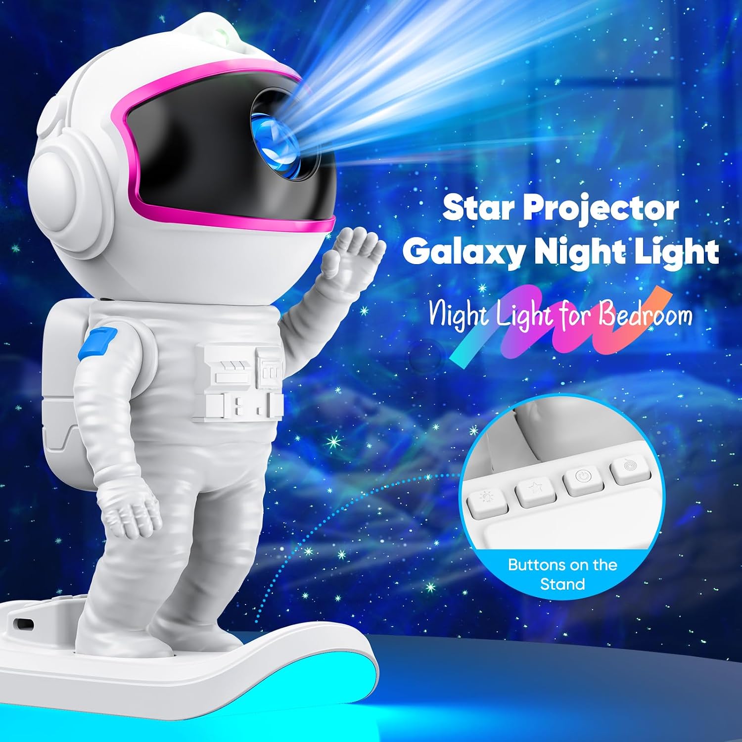 Astronaut Galaxy Projector, Star Projector Night Light with Timer and Remote for Bedroom, Kids Room Decor, Gifts for Adults, Teens…