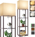 RUNTOP Plus - Floor Lamp with Shelves, Wide Shelf Lamp, Shelf Floor Lamp with 15W LED Bulb, 3 Colors Temperature, Memory Function, Large…