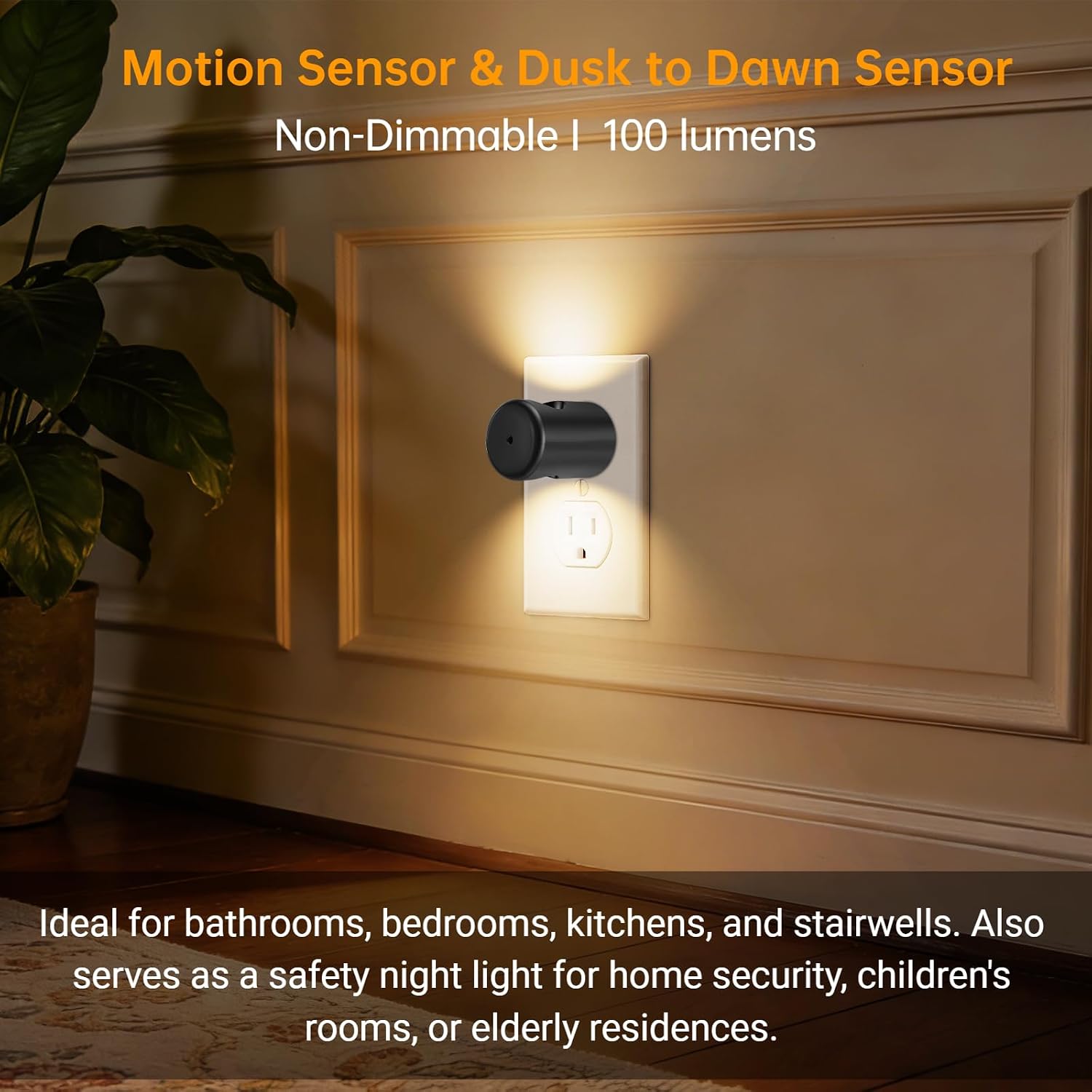 TSEXES LED Night Light, Motion Sensor Night Lights Plug into Wall with Dusk to Dawn Sensor, Auto On/Off, Motion Activated Night…