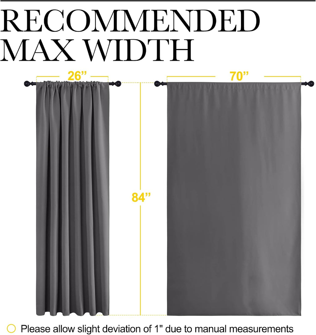 NICETOWN Blackout Curtain Panels for Window - Thermal Insulated Rod Pocket Blackout Drapes/Draperies for Dining Room (2 Panels, W70 x L84…