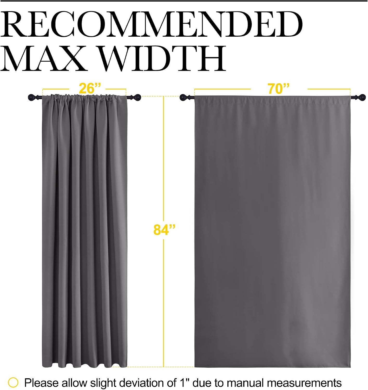NICETOWN Blackout Curtain Panels for Window - Thermal Insulated Rod Pocket Blackout Drapes/Draperies for Dining Room (2 Panels, W70 x L84…