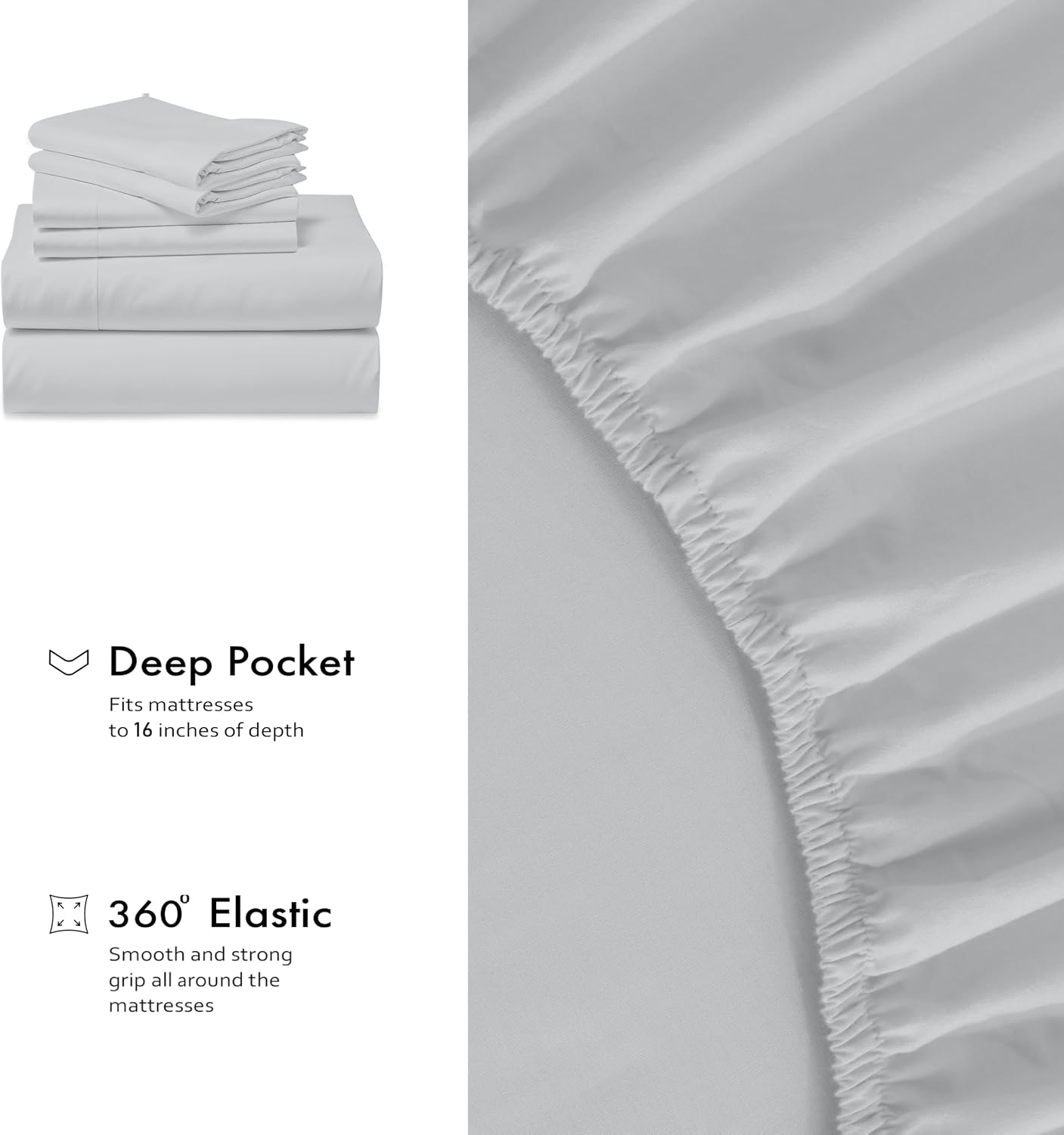 Ruvanti 100% Cotton Percale Sheets Full Size 6 Piece Set, Cooling Bed Sheets for Hot Sleepers, Deep Pocket 16”, Breathable Lightweight & Du…