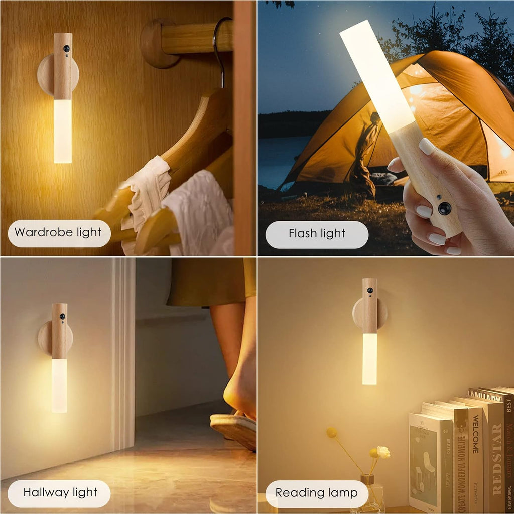 Montford Wall Sconces Set of Two Battery Operated, Motion Sensor Night Light Magnetic Wall Light Rechargeable Wall Sconce, Peel and Stick…