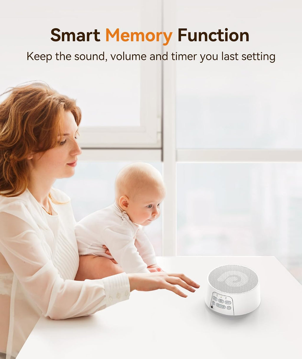 Dreamegg White Noise Sound Machine for Adults Sleeping, D3 Pro Sound Machine for Baby Adults, 29 HiFi Sound, Battery/Adapter, Portable Soun…