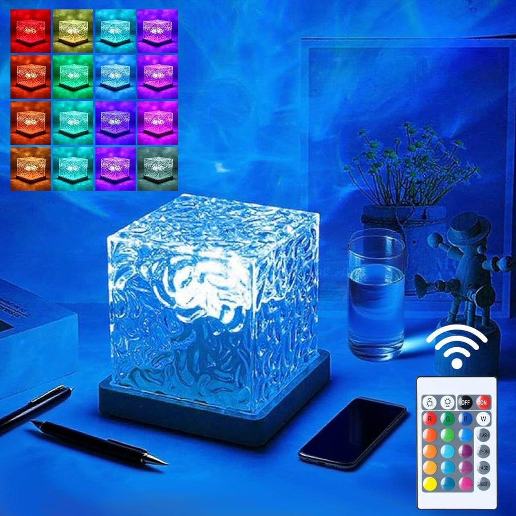 YXQUA Northern Lights Ocean Wave Projector Light, Galaxy Light Projector, 16 Colors Gradual Rotating Flame Water Ripple Ambient Night…