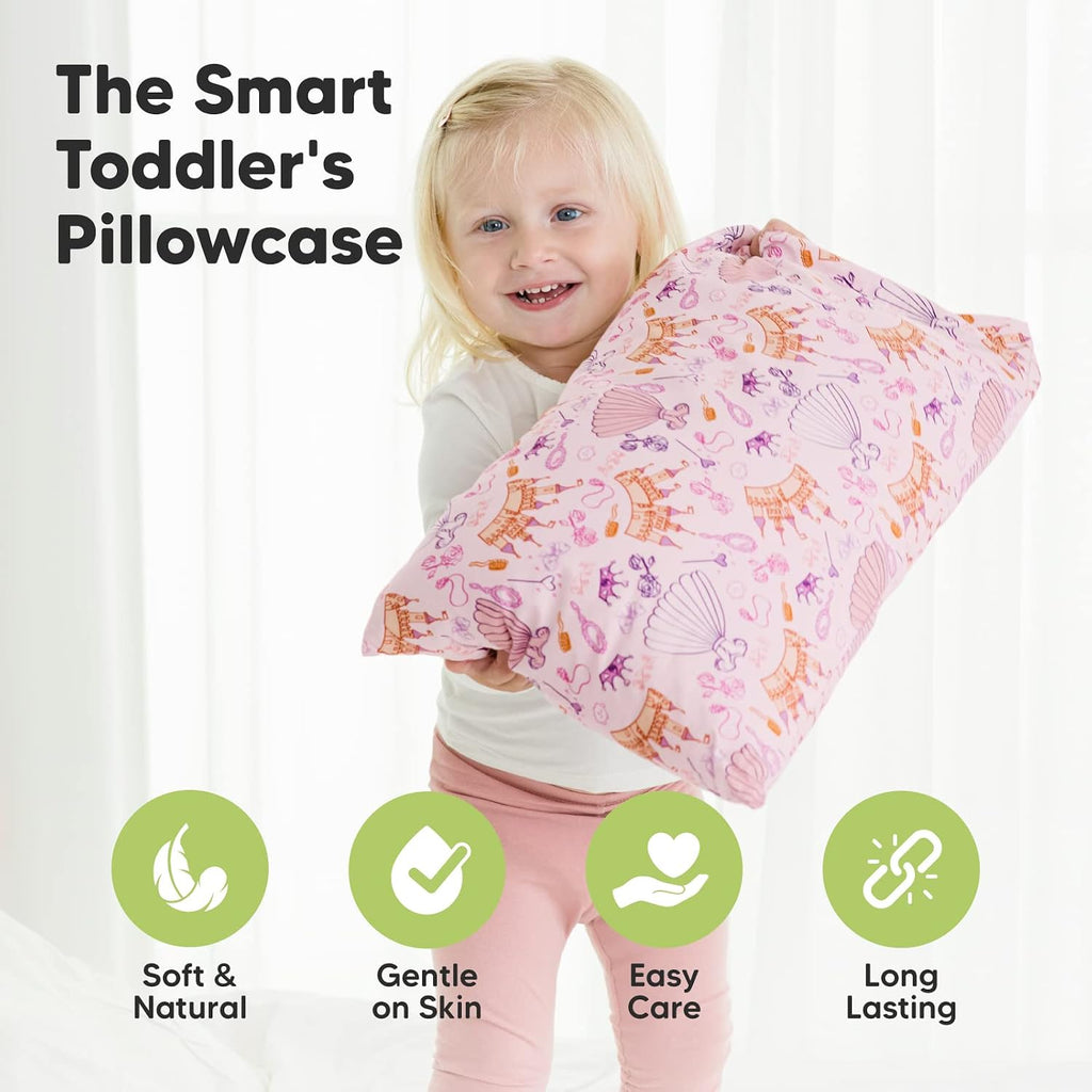 KeaBabies Toddler Pillowcase 13"x18" - Organic Cotton Toddler Pillowcase for Kids, Boys, Girls, Soft & Durable Cotton Cover for Miniature…