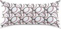 Ball Baseball White Print Pillow Covers Silk Pillowcase for Hair and Skin Soft Breathable Smooth Cooling Satin Pillowcase King Size…
