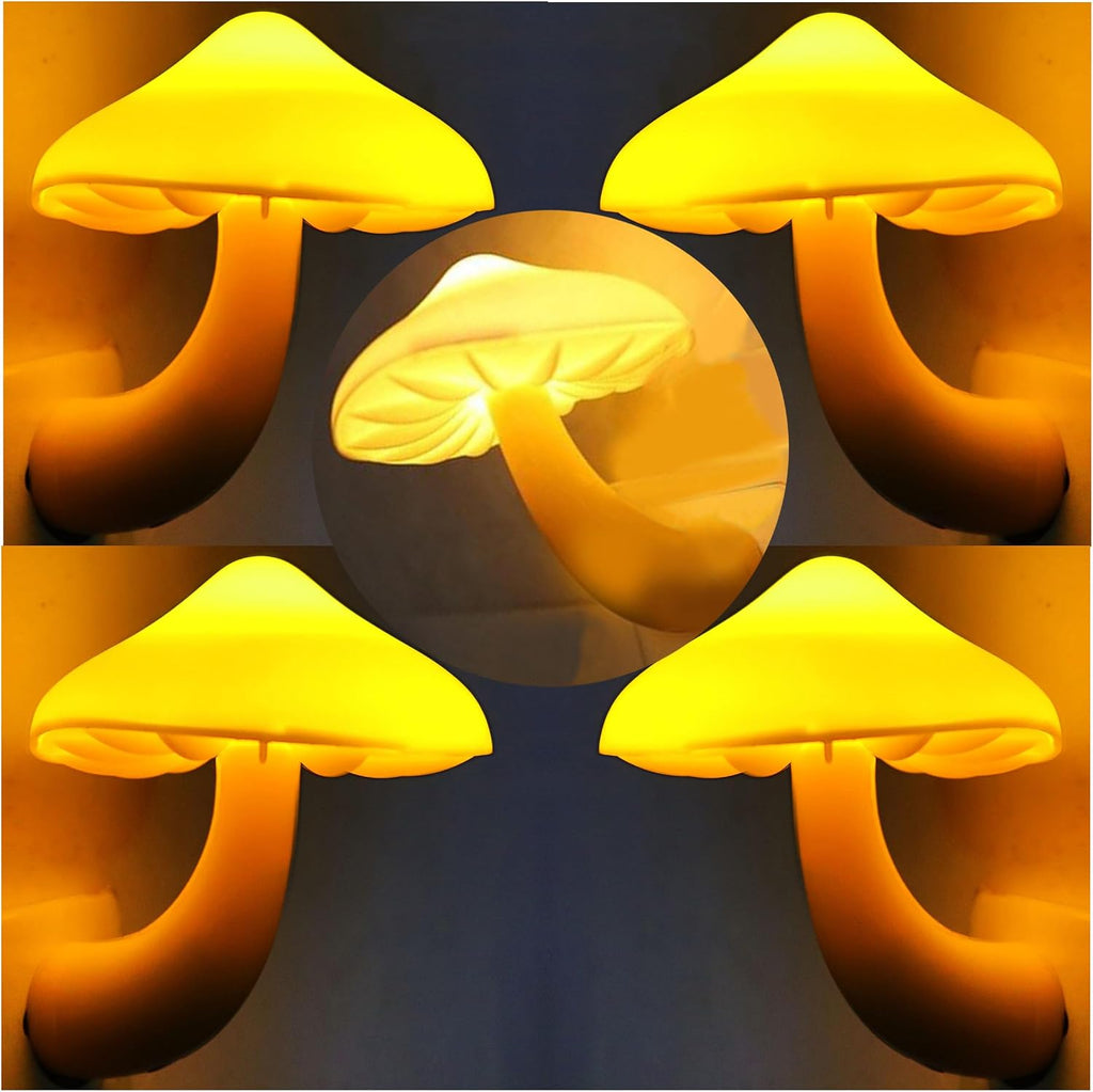 AUSAYE 5 Pack Sensor LED Night Lights Plug in Lamp Mushroom Light for Adults Kids NightLight…