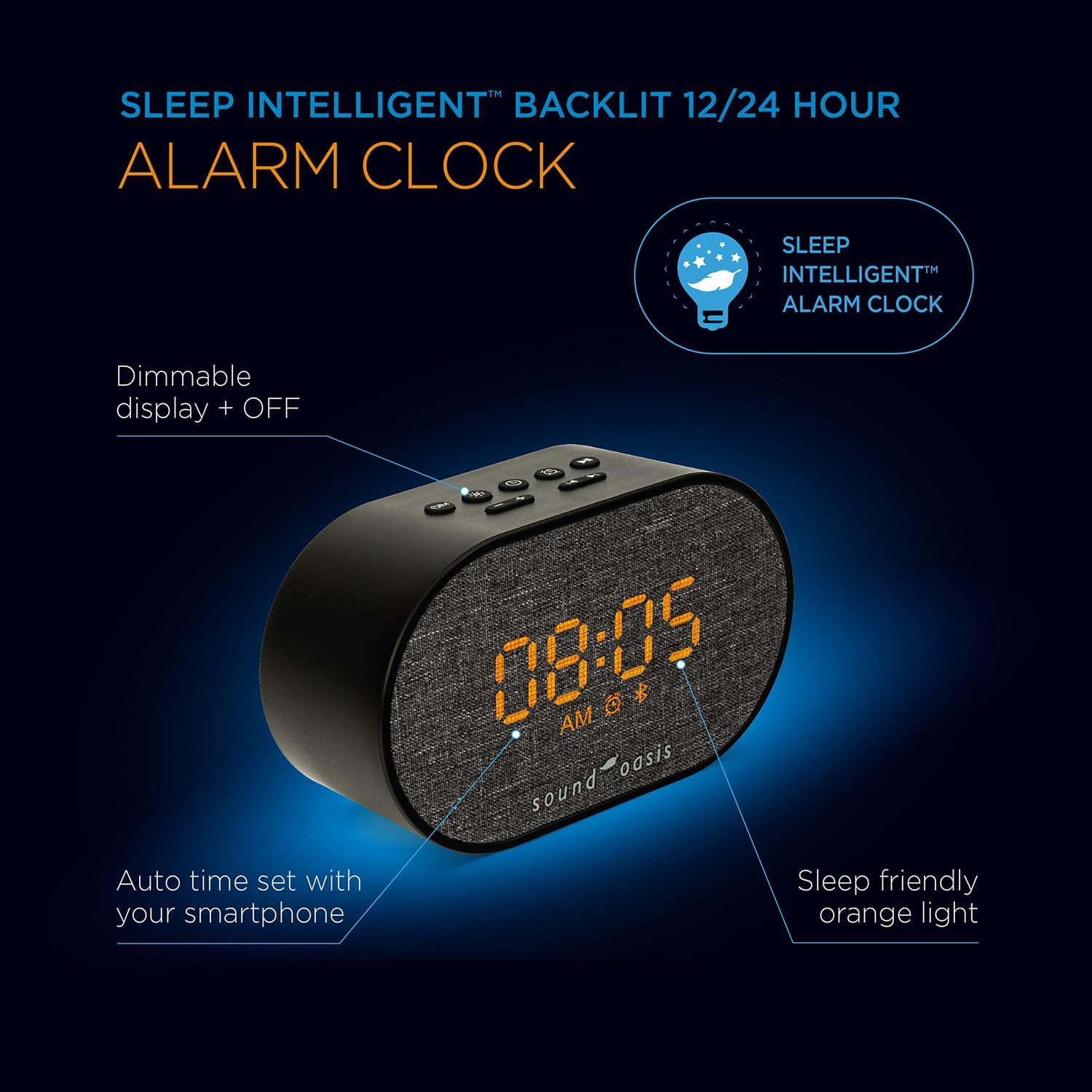 SoundOasis Sound Oasis® Bluetooth Tinnitus Sound relaxation System® Alarm Clock - Sleep Better, Manage and Mask Tinnitus, 30 Built-in…